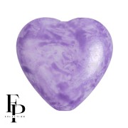 Opaque White - Perle coeur en verre 16x15 mm - Mishmash Violet x1 Perle coeur en verre 16x15 mm - Mishmash Violet x1