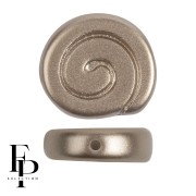 Perles escargot en verre 13 mm - Pastel Light Brown Coco x6