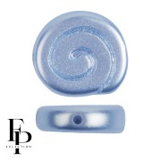 Perles escargot en verre 13 mm - Pastel Light Sapphire x6