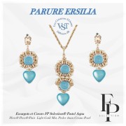 Perles escargot en verre 13 mm - Pastel Light Sapphire x6