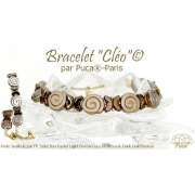 Perles escargot en verre 13 mm - Pastel Lime x6