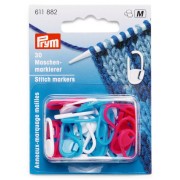 Set de 30 anneaux marqueurs de maille 22x10 mm en plastique avec fermeture|raw }}