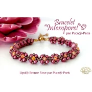 Perles en verre Lipsi® par Puca® 4x6 mm - Bronze Green x10g