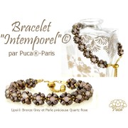 Perles en verre Lipsi® par Puca® 4x6 mm - Bronze Grey x10g