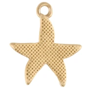Pendentif étoile de mer 19x17 mm - Doré à l'or fin x1