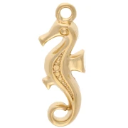 Pendentif hippocampe 23x8 mm - Doré à l'or fin x1