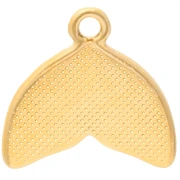 Breloque queue de sirene 16 mm avec résine époxy - Saumon x1