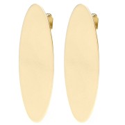 Clous d'oreilles ovale 30x9 mm avec anneau ouvert - Doré x2|raw }}