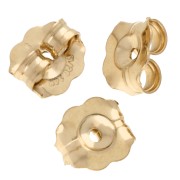 Poussoirs - Poussettes pour clous d'oreilles 5x5.5 mm - Gold Filled (or laminé) x4|raw }}