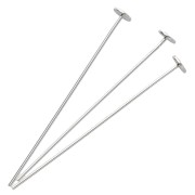 Clous tête plate 30x0.5 mm - tête du clou 3 mm - Argent 925 x10|raw }}