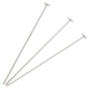 Clous tête plate 40x0.7 mm - tête du clou 3 mm - Argent 925 x6|raw }}