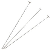 Clous tête plate 50x0.8 mm - tête du clou 3 mm - Argent 925 x6|raw }}