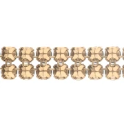 PureCrystal Crystal Mesh 40001 2 rangs 5.3 mm - Crystal Bronze - Doré x5cm