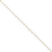 Chaîne maille Fantaisie cercle strié 3.15 mm - Plaqué Or 3 microns x20cm