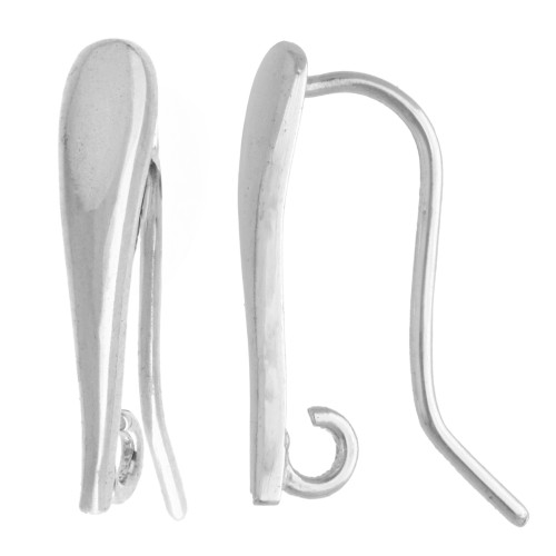 Crochet d'oreilles goutte 18 mm - Argent 925 x2
