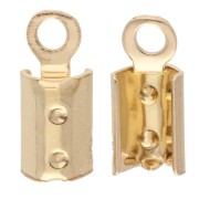 Pince lacet rond 2 mm - Argent 925 Doré x10