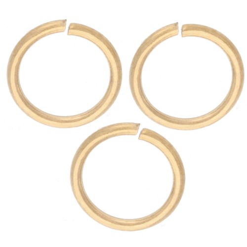 Anneaux ouverts 7x0.8 mm - Acier inoxydable 316L Doré x100