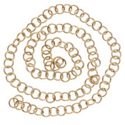 Anneaux ouverts 7x1 mm - Acier inoxydable 316L Doré x100