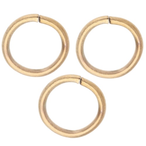 Anneaux ouverts 8x1 mm - Acier inoxydable 316L Doré x100