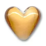 Perles coeurs intérieur blanc 18 mm Topaz x4