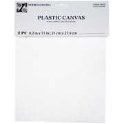 Feuilles Toiles Canevas Plastique à Broder et découper 21x27.9cm n°14 x2