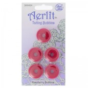 Assortiment de 5 Aerlit Tatting Bobbins Raspberry