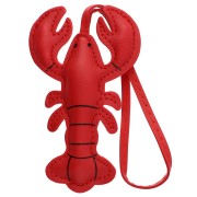 Pendentif homard 10.5x6 cm pour bijou de sac - PU - Rouge x1