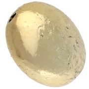 Perle ronde aplatie 16.5 mm effet froissé en acrylique métallisée CCB - Doré x1|raw }}