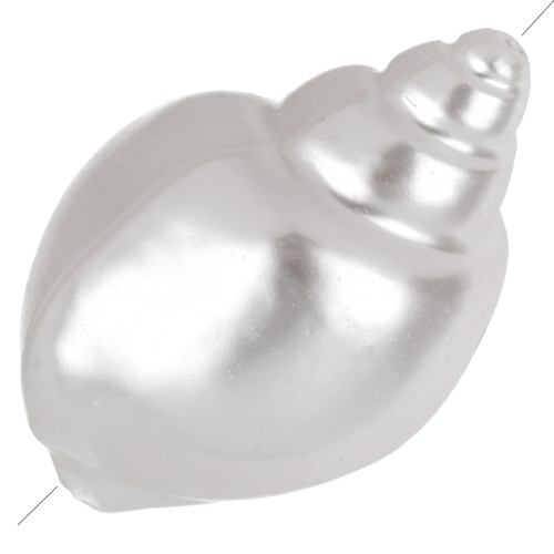 Perle coquillage 26x16 mm imitation perle eau douce - Blanc nacré x1