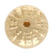 Poussoir oursin 7 mm pour lacet 5 mm - Doré à l'or fin x1