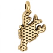 Breloque homard 15x8.5 mm -  Doré à l'or fin x1