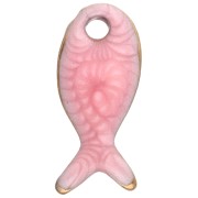 Mini breloque poisson 10x5 mm avec époxy - Acier Inoxydable 304 - Rose x1|raw }}