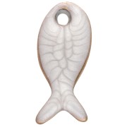 Mini breloque poisson 10x5 mm avec époxy - Acier Inoxydable 304 - Blanc x1|raw }}