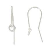 Crochets d'oreilles 20 mm et anneau ouvert 4.7 mm Argent 925 x2|raw }}
