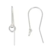 Crochets d'oreilles 20 mm et anneau ouvert 4.7 mm Argent 925 x2