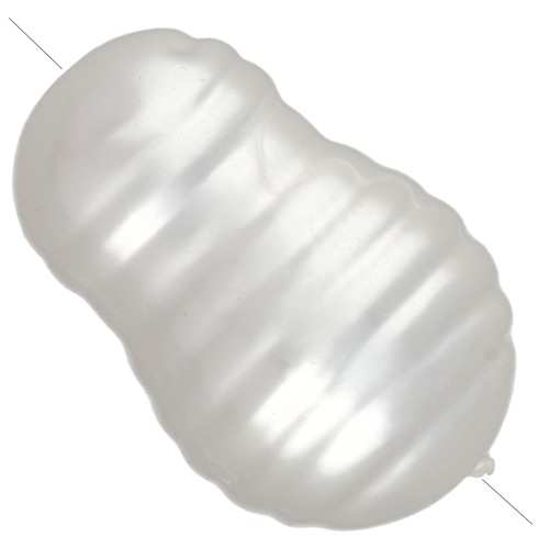 Perle baroque irrégulière 15x10 mm imitation perle d'eau douce - Blanc nacré x1
