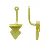 Bijoux d'oreilles Ear Jackets triangles 22 mm en Argent 925 doré x2|raw }}