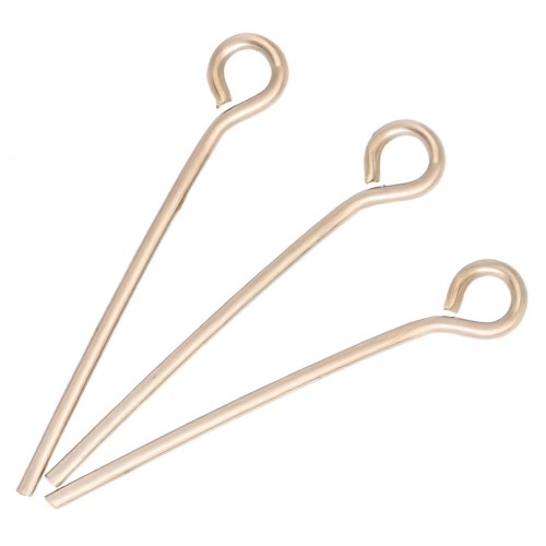Clous tête ronde 19x0.7 mm - Plaqué or 3 microns x6