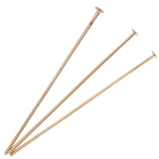 Clous tête plate 32x0.6 mm - Plaqué or 3 microns x6
