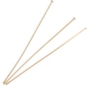 Clous tête plate 41x0.6 mm - Plaqué or 3 microns x6|raw }}