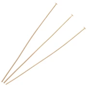 Clous tête plate 51x0.6 mm - Plaqué or 3 microns x6