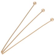 Clous tête boule 31x0.55 mm - Plaqué or 3 microns x6|raw }}