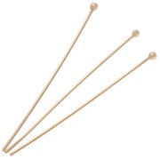 Clous tête boule 43x0.8 mm - Plaqué or 3 microns x6