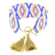 Bracelet tissé en perles motif navajo 28 mm Light Peach/Sand