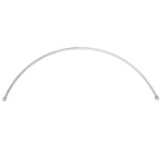 Intercalaire demi-jonc pour collier 125x2 mm - Placage Argent fin x1