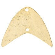 Intercalaire chevron martelé 19x23 mm - Doré à l'or fin x1