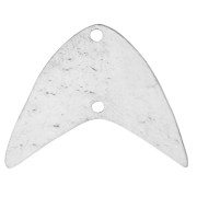Intercalaire chevron martelé 19x23 mm - Placage Argent fin x1