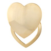 Clip pour foulard coeur bombé 30 mm - Doré à l'or fin x1|raw }}