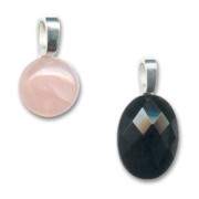 Attache pendentif à coller 17x7 mm - Argenté x1