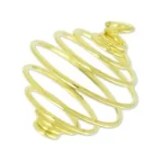 Cage à perle pendentif 18 mm doré x1